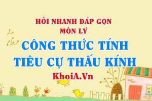 Công thức tính tiêu cự của thấu kính? Hỏi nhanh đáp gọn môn Vật lý